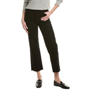Askk Ny Womens  Wide Leg Black Rinse Slim Jean, Black